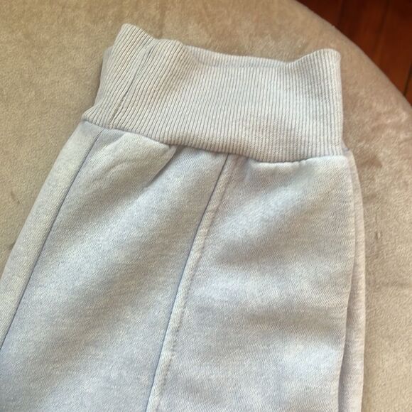 NWT SZ L/XL Lt Blue Mineral Washed Jogger Pants - Picture 3 of 9